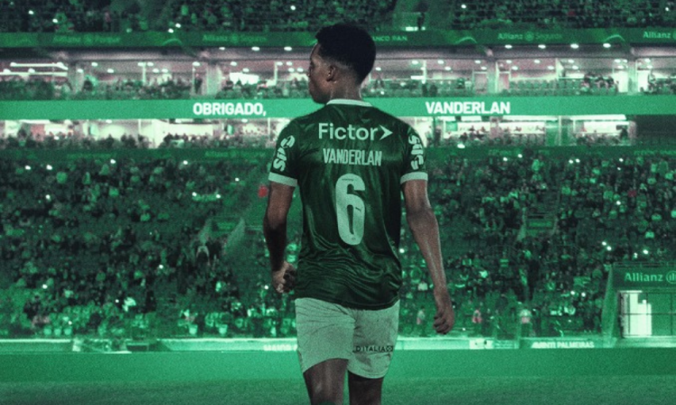 Palmeiras anuncia saída de Vanderlan para o RB Bragantino