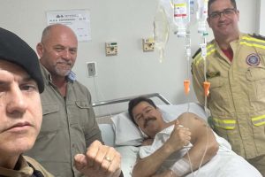 Bombeiro ferido em incêndio em prédio recebe alta após três dias internado