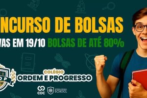 Inscrições para concurso de bolsas do Colégio Ordem e Progresso encerram amanhã