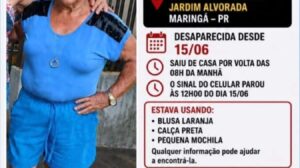 Familiares procuram idosa que desapareceu nesta segunda-feira (15)