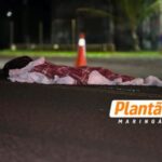 Homem morre após ser atropelado por caminhão; corpo foi encaminhado ao IML de Maringá
